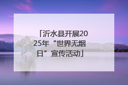 沂水县开展2025年“世界无烟日”宣传活动