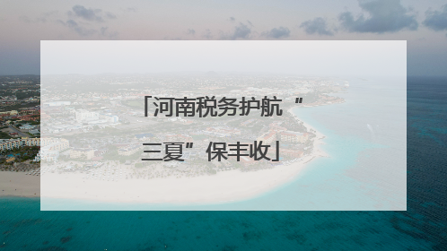 河南税务护航“三夏”保丰收