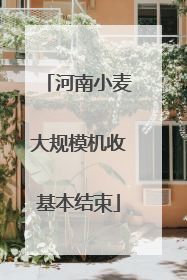 河南小麦大规模机收基本结束