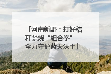 河南新野：打好秸秆禁烧“组合拳” 全力守护蓝天沃土