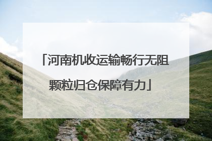 河南机收运输畅行无阻 颗粒归仓保障有力