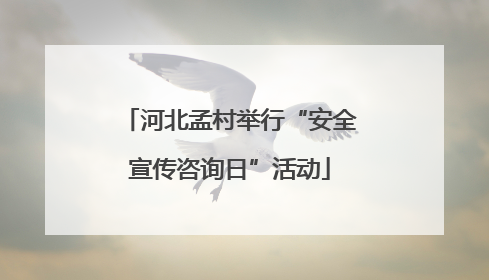 河北孟村举行“安全宣传咨询日”活动