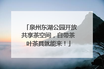 泉州东湖公园开放共享茶空间，自带茶叶茶具就能来！