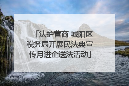 法护营商 城阳区税务局开展民法典宣传月进企送法活动