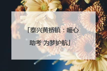 泰兴黄桥镇：暖心助考 为梦护航