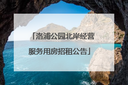 洛浦公园北岸经营服务用房招租公告