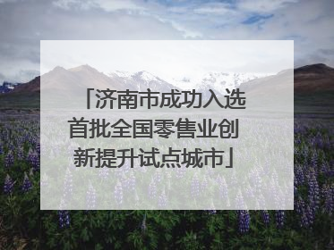 济南市成功入选首批全国零售业创新提升试点城市