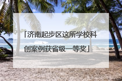 济南起步区这所学校科创案例获省级一等奖