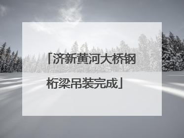 济新黄河大桥钢桁梁吊装完成