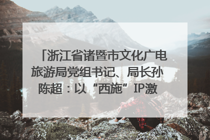 浙江省诸暨市文化广电旅游局党组书记、局长孙陈超：以“西施”IP激活全域旅游 打造县域文旅融合新标杆｜第七届全国县域旅游研究成果发布系列活动