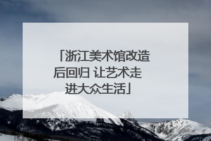 浙江美术馆改造后回归 让艺术走进大众生活
