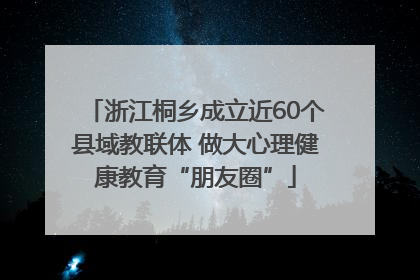 浙江桐乡成立近60个县域教联体 做大心理健康教育“朋友圈”