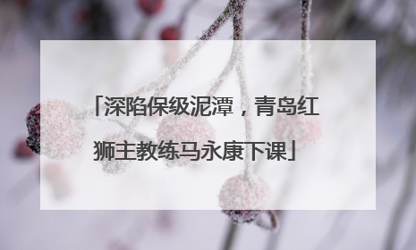 深陷保级泥潭，青岛红狮主教练马永康下课
