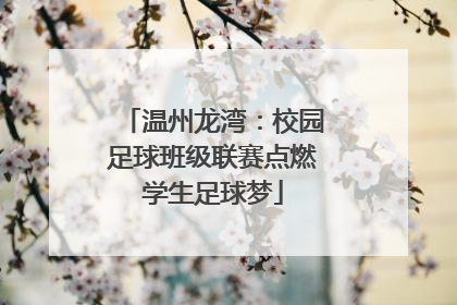 温州龙湾：校园足球班级联赛点燃学生足球梦