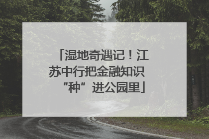 湿地奇遇记！江苏中行把金融知识“种”进公园里