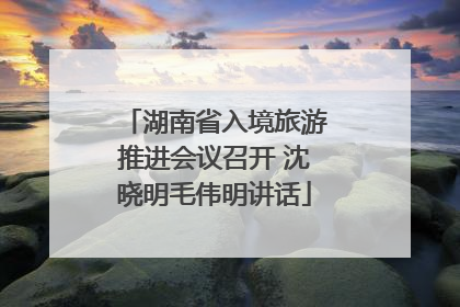 湖南省入境旅游推进会议召开 沈晓明毛伟明讲话