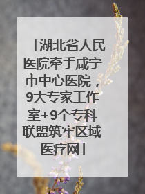 湖北省人民医院牵手咸宁市中心医院，9大专家工作室+9个专科联盟筑牢区域医疗网