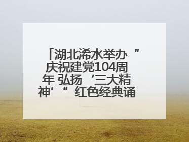 湖北浠水举办“庆祝建党104周年 弘扬‘三大精神’”红色经典诵读活动