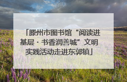 滕州市图书馆“阅读进基层・书香润善城”文明实践活动走进东郭镇