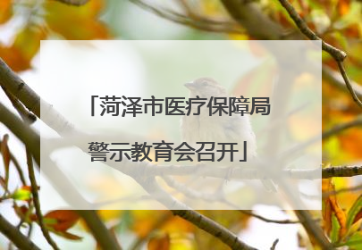 菏泽市医疗保障局警示教育会召开