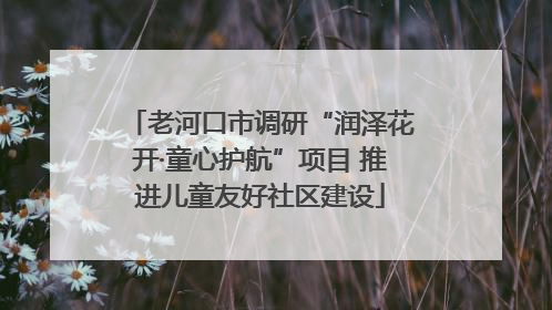 老河口市调研“润泽花开·童心护航”项目 推进儿童友好社区建设