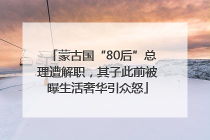 蒙古国“80后”总理遭解职，其子此前被曝生活奢华引众怒