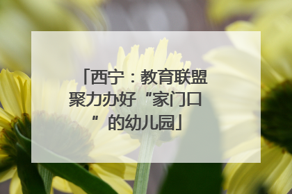 西宁：教育联盟聚力办好“家门口”的幼儿园