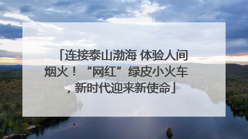 连接泰山渤海 体验人间烟火！“网红”绿皮小火车，新时代迎来新使命
