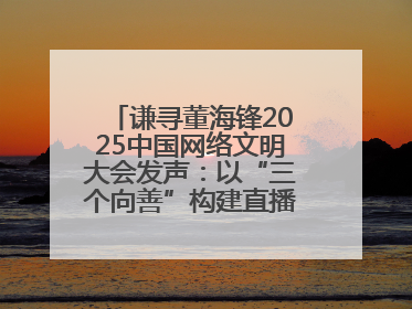 谦寻董海锋2025中国网络文明大会发声：以“三个向善”构建直播电商善意长河