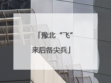 豫北“飞”来后备尖兵