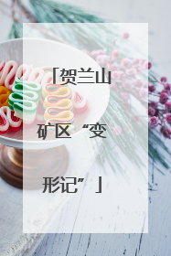 贺兰山矿区“变形记”