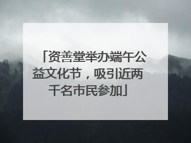 资善堂举办端午公益文化节，吸引近两千名市民参加