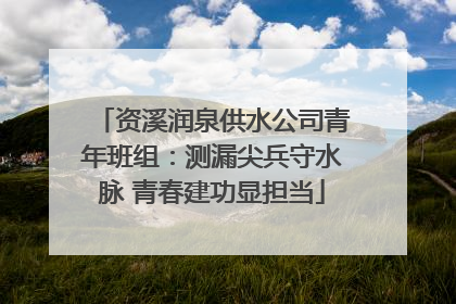 资溪润泉供水公司青年班组：测漏尖兵守水脉 青春建功显担当
