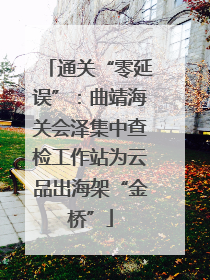 通关“零延误”：曲靖海关会泽集中查检工作站为云品出海架“金桥”