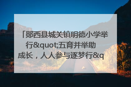 郧西县城关镇明德小学举行"五育并举助成长，人人参与逐梦行"庆六一活动