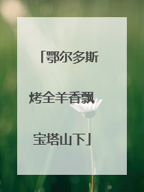 鄂尔多斯烤全羊香飘宝塔山下