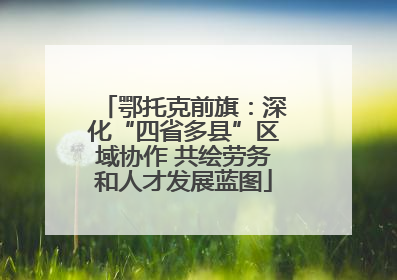 鄂托克前旗：深化“四省多县”区域协作 共绘劳务和人才发展蓝图