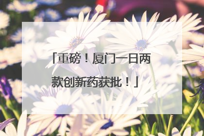 重磅！厦门一日两款创新药获批！
