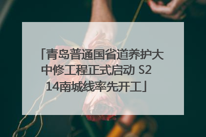 青岛普通国省道养护大中修工程正式启动 S214南城线率先开工