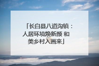 长白县八道沟镇：人居环境焕新颜 和美乡村入画来