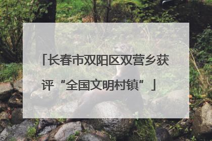 长春市双阳区双营乡获评“全国文明村镇”