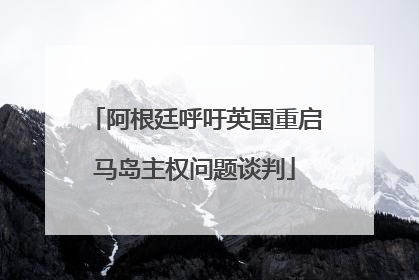 阿根廷呼吁英国重启马岛主权问题谈判
