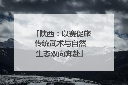 陕西：以赛促旅 传统武术与自然生态双向奔赴