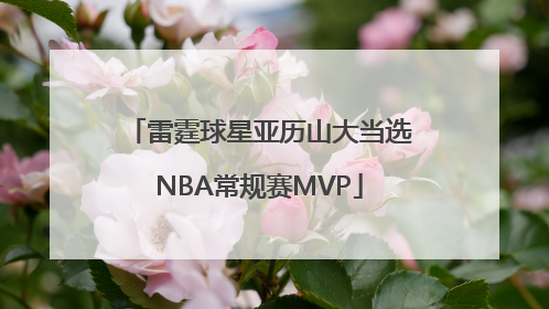 雷霆球星亚历山大当选NBA常规赛MVP