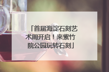 首届海淀石刻艺术周开启！来紫竹院公园玩转石刻