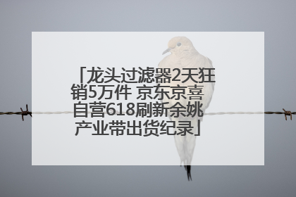 龙头过滤器2天狂销5万件 京东京喜自营618刷新余姚产业带出货纪录