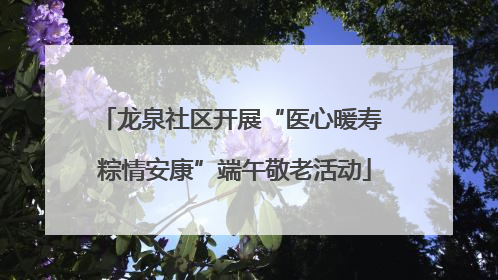 龙泉社区开展“医心暖寿 粽情安康”端午敬老活动