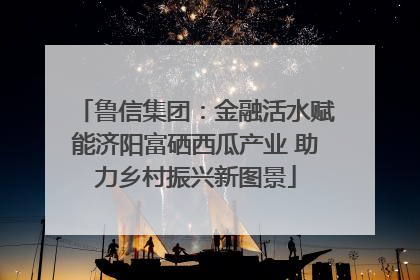 鲁信集团：金融活水赋能济阳富硒西瓜产业 助力乡村振兴新图景