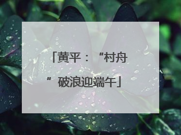黄平：“村舟”破浪迎端午