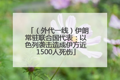 （外代一线）伊朗常驻联合国代表：以色列袭击造成伊方近1500人死伤